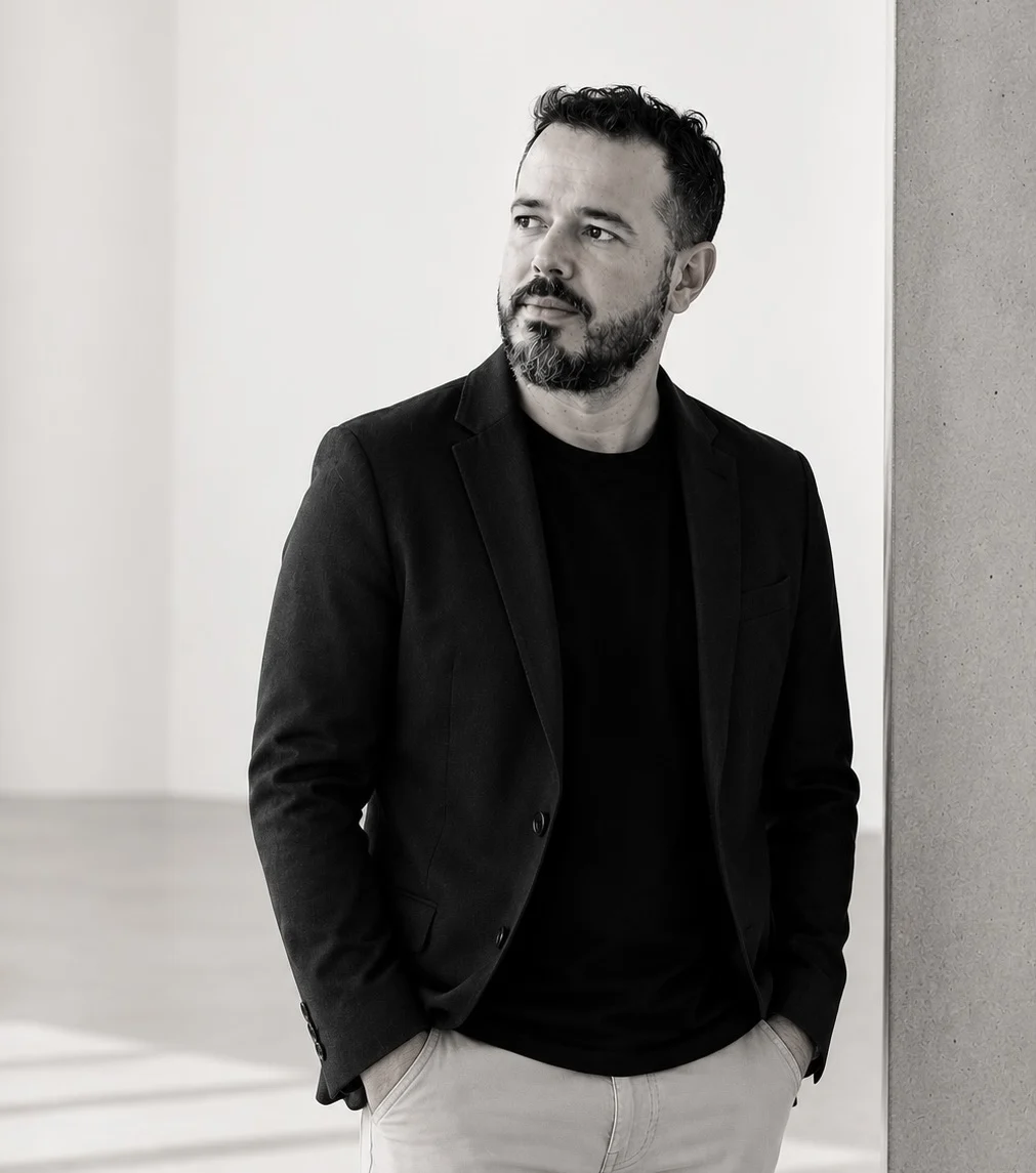 Francesc Xavier Escandell en un retrat en blanc i negre.